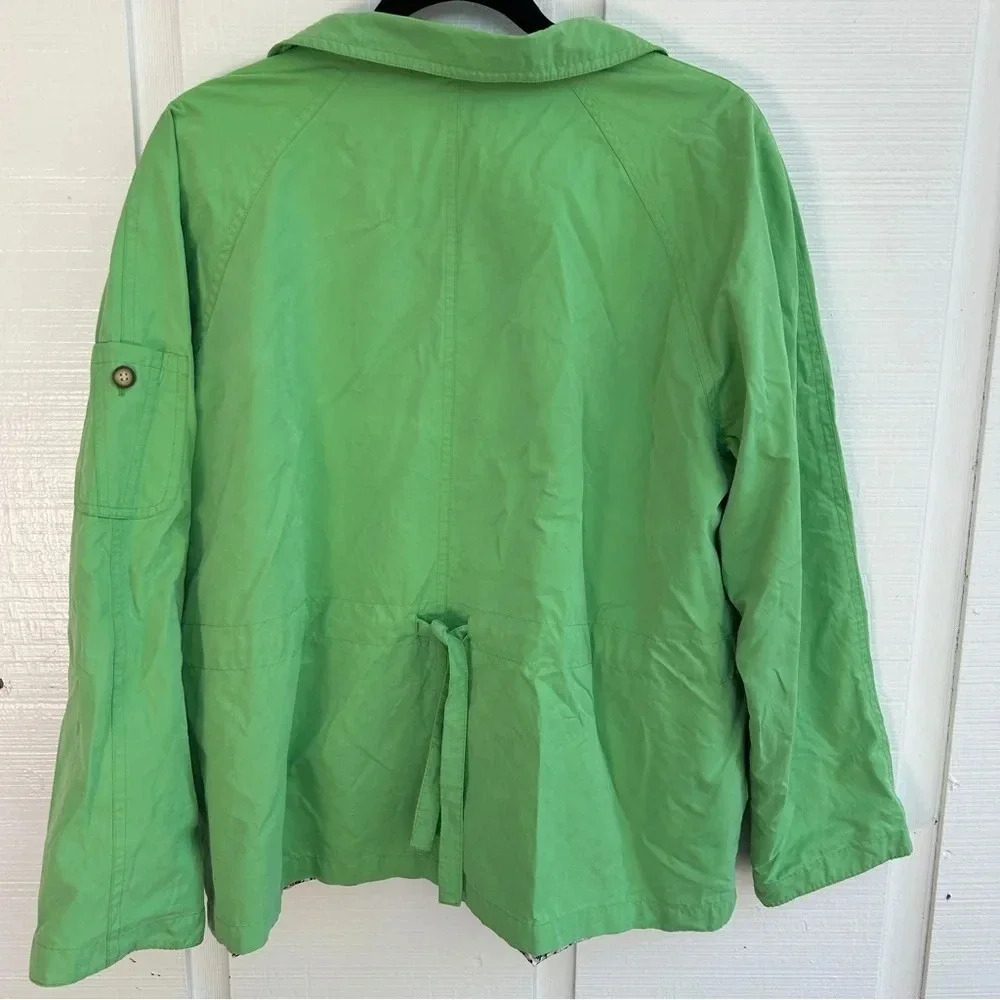 Talbots Green Utility Jacket With Collared Neckli… - image 5